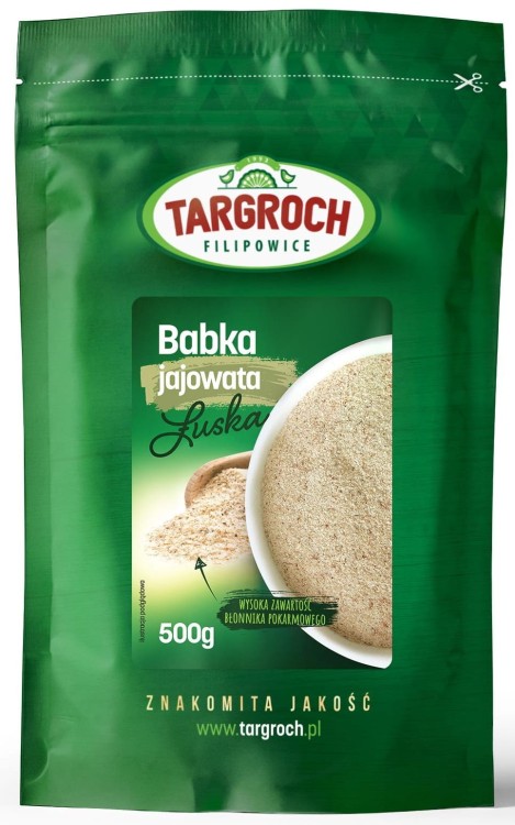 Zdrowa Babka Jajowata Łuskana Ziarno Błonnik Naturalny 0,5kg 500g TARGROCH