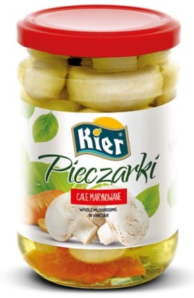 Polskie Pieczarki Całe Marynowane w Zalewie w Słoiku 280g KIER