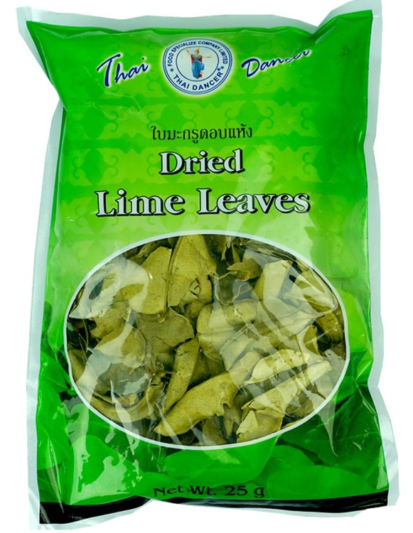 Suszone Liście Limonki Kaffiru Limonka Kaffir Cytrynowy Smak 25g THAI DANCER