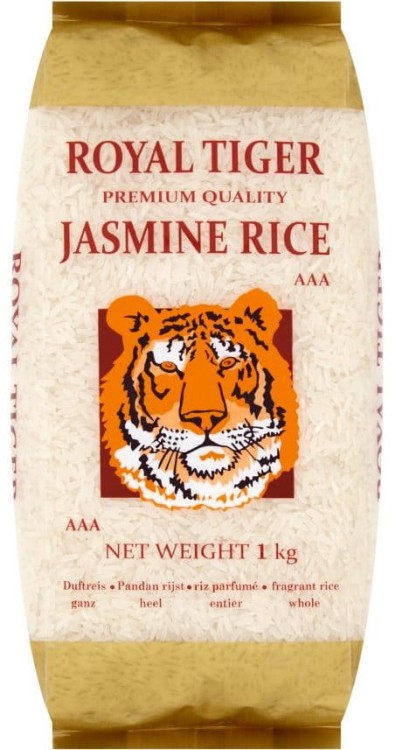 Ryż Jaśminowy Długoziarnisty Długie Cienkie Ziarno Klasa Jakości AAA 1kg 1000g ROYAL TIGER
