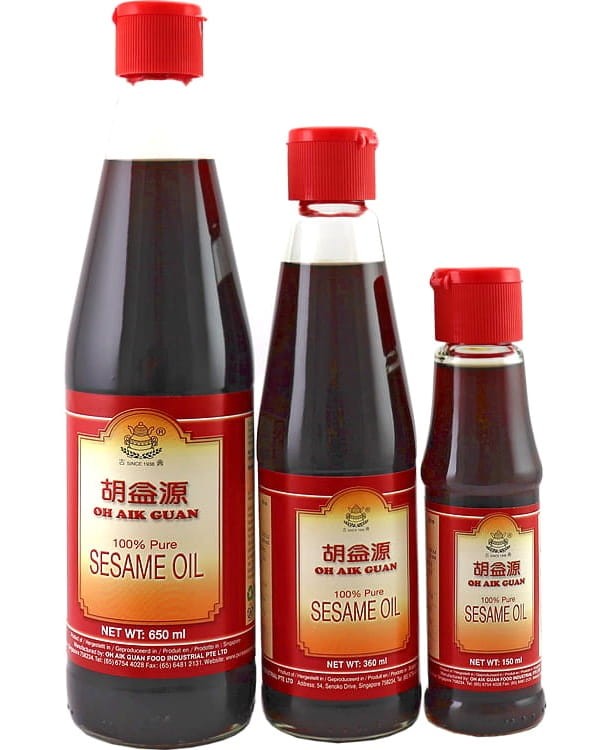 Olej Sezamowy z Prażonych Ziaren Sezamu 150ml Czysty Smak OH AIK GUAN