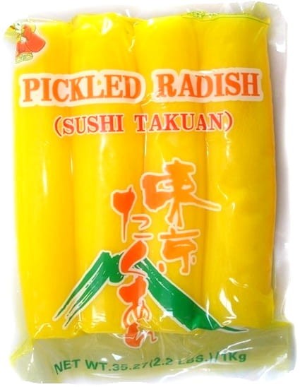 Żółta Rzodkiew Marynowana Oshinko Takuan Daikon Do Sushi 1kg 1000g ASIA KITCHEN