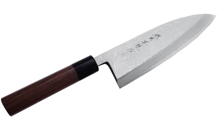 Hideo Kitaoka Nóż Shirogami Satin Deba 18 cm