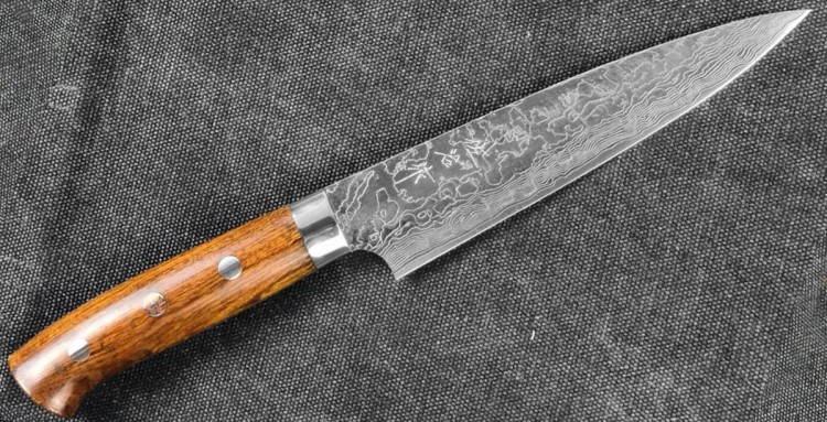 Takeshi Saji R2 Diamond Nóż Ręcznie Kuty Uniwersalny 15cm