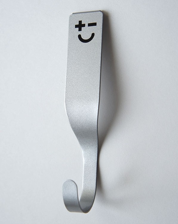 BISBELL Haczyk Na Listwę Pojedynczy Srebrny Metalowy 1 Sztuka