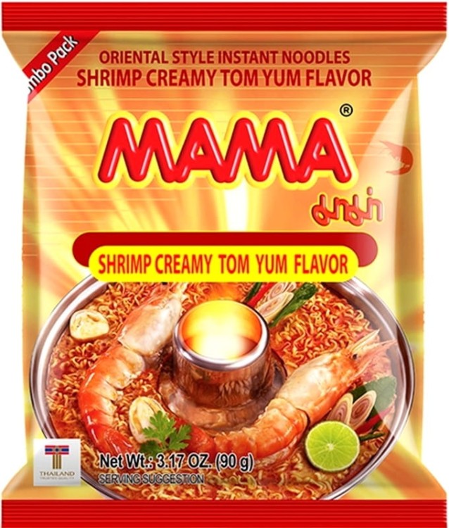 Tajska Zupka Błyskawiczna Makaron Instant Krewetki Kremowe Tom Yum 55g MAMA