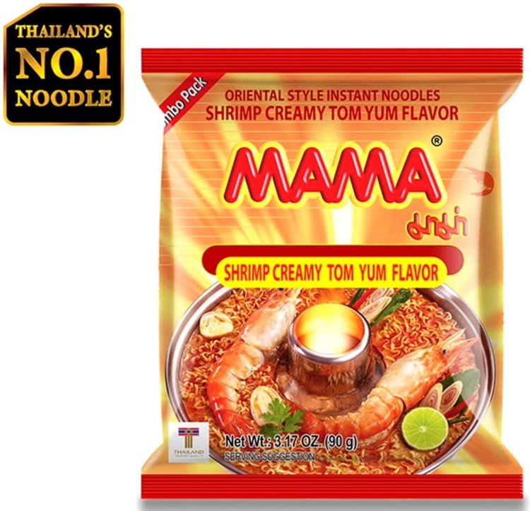 Tajska Zupka Błyskawiczna Makaron Instant Krewetki Kremowe Tom Yum 55g MAMA