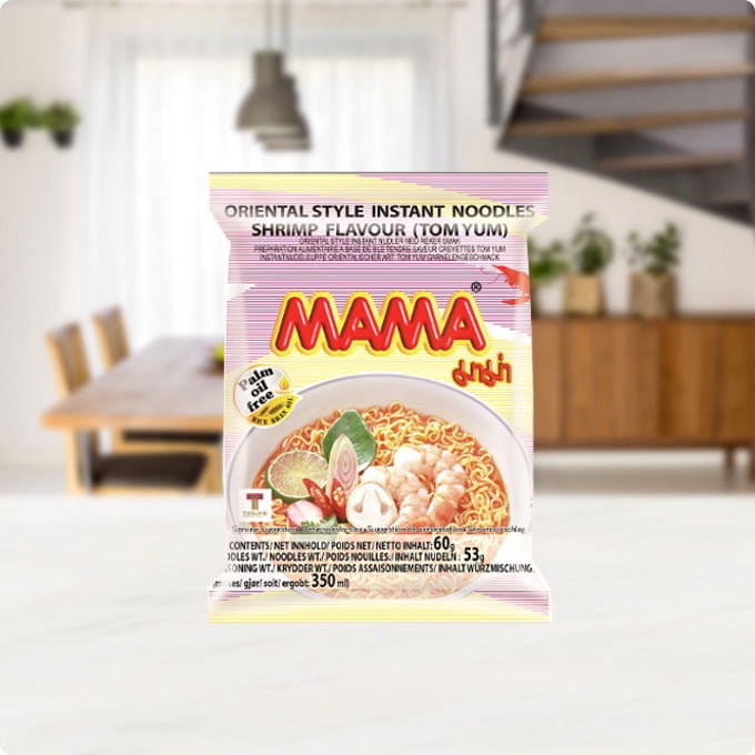 Tajska Zupka Błyskawiczna Makaron Instant Krewetkowa Tom Yum Ostra 60g MAMA