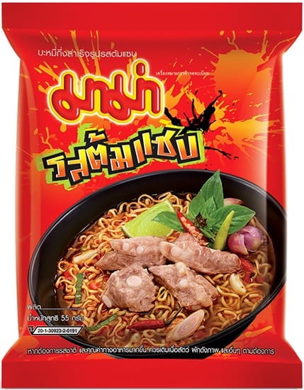 Tajska Zupka Błyskawiczna Makaron o Smaku Wieprzowiny Tom Saab 55g MAMA