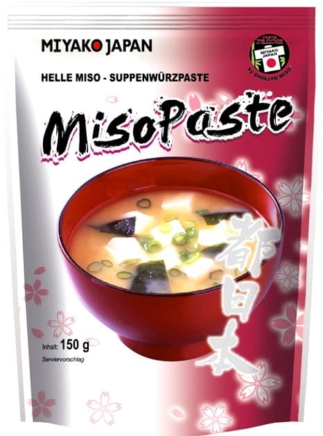 Japońska Pasta z Fermentowanej Soi Do Zupy Miso Jasna 150g MIYAKO JAPAN