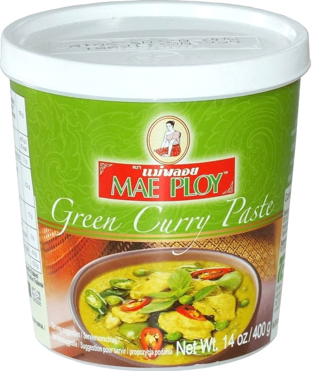 Tajska Bardzo Ostra Zielona Pasta Zielone Curry Mix Przypraw 400g MAE PLOY