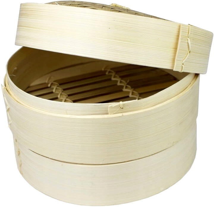 Chiński Parowar Parownik Kosz Bambusowy Okrągły Koszyk Parowy 20cm JADE TEMPLE