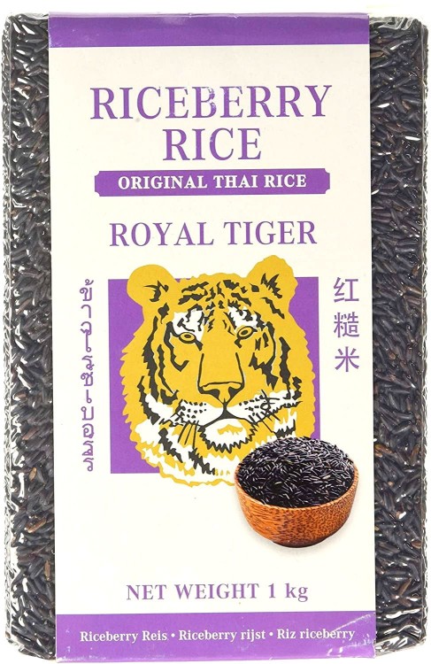 Tajski Czarny Ciemny Ryż RICEBERRY Fioletowy Bogaty w Błonnik 1kg 1000g ROYAL TIGER