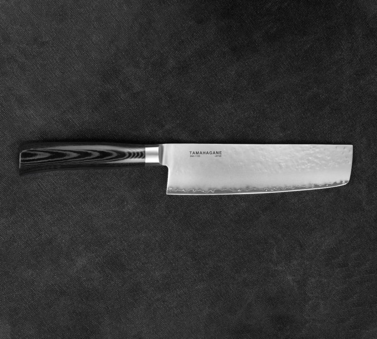 Tamahagane Tsubame Black VG-5 Japoński Nóż Kuchenny Nakiri 61HRC 18cm