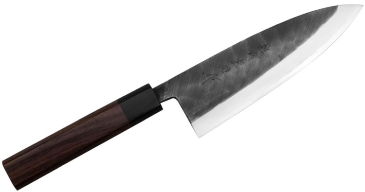 Hideo Kitaoka Shirogami Black Oktagon Nóż Deba 18cm
