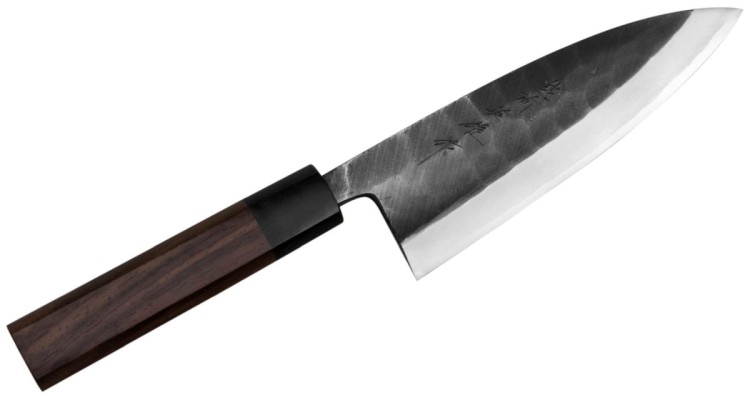 Hideo Kitaoka Shirogami Black Oktagon Nóż Deba 16,5cm