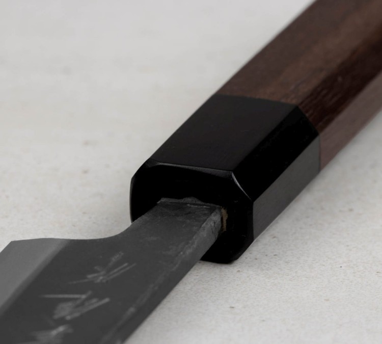 Hideo Kitaoka Shirogami Black Oktagon Nóż Kaisaki 12cm