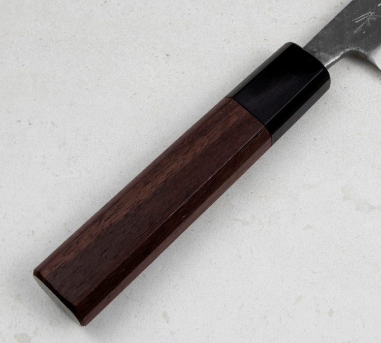 Hideo Kitaoka Shirogami Black Oktagon Nóż Kaisaki 12cm