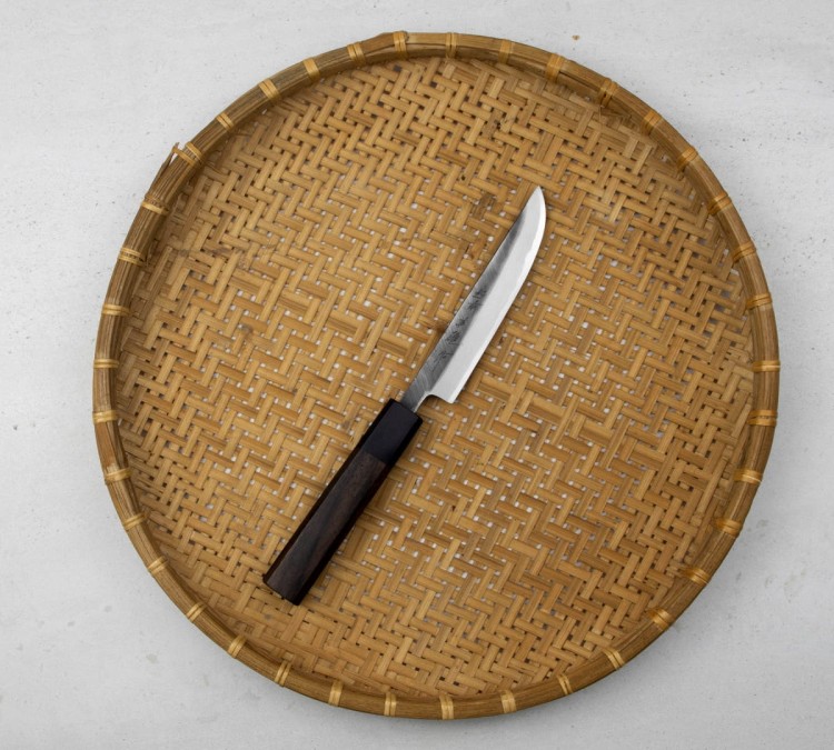 Hideo Kitaoka Shirogami Black Oktagon Nóż Matsuba 12cm