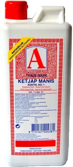 Indonezyjski Sos Sojowy Słodko Pikantny Melasa Ketjap Manis 1 Litr A-MERK