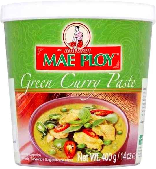 Tajska Bardzo Ostra Zielona Pasta Zielone Curry Mix Przypraw 400g MAE PLOY