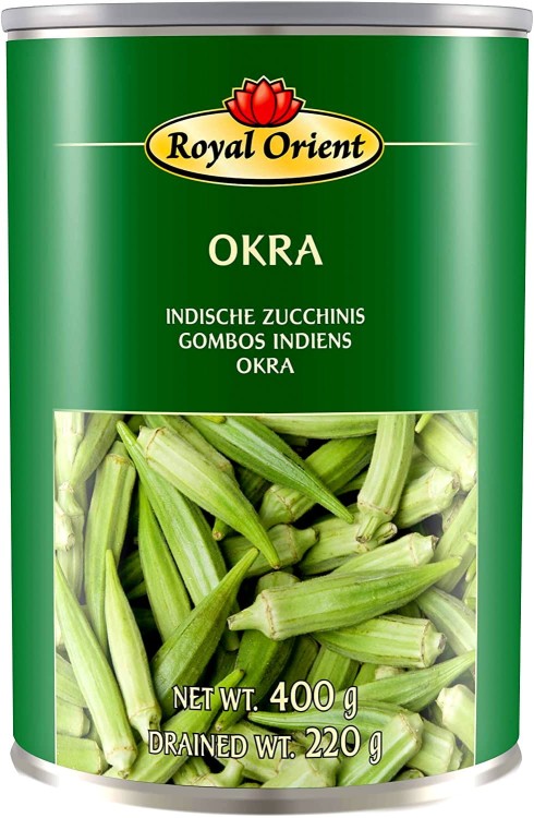 Indyjska Okra w Zalewie Piżmian Jadalny w Puszce Gombos 400g ROYAL ORIENT