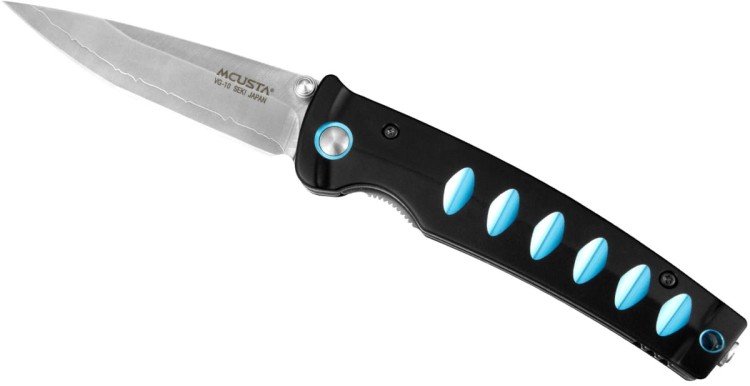 Mcusta Zanmai Katana VG-10 Czarne Aluminium Japoński Nóż Składany 8,3cm