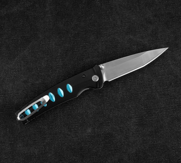 Mcusta Zanmai Katana VG-10 Czarne Aluminium Japoński Nóż Składany 8,3cm