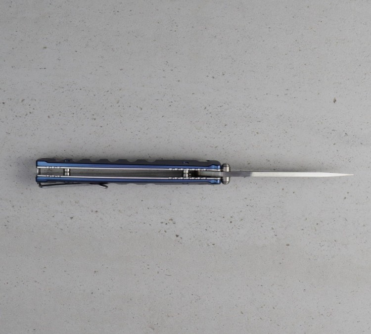 Mcusta Zanmai Katana VG-10 Blue/Purple Japoński Ostry Nóż Składany 8,5cm