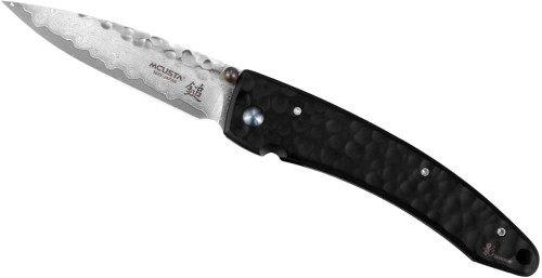 Mcusta Zanmai Forge Black Damascus Japoński Ostry Nóż Składany 8,5cm
