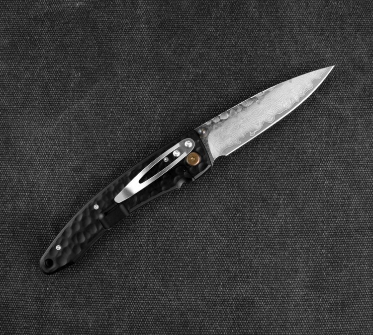 Mcusta Zanmai Forge Black Damascus Japoński Ostry Nóż Składany 8,5cm