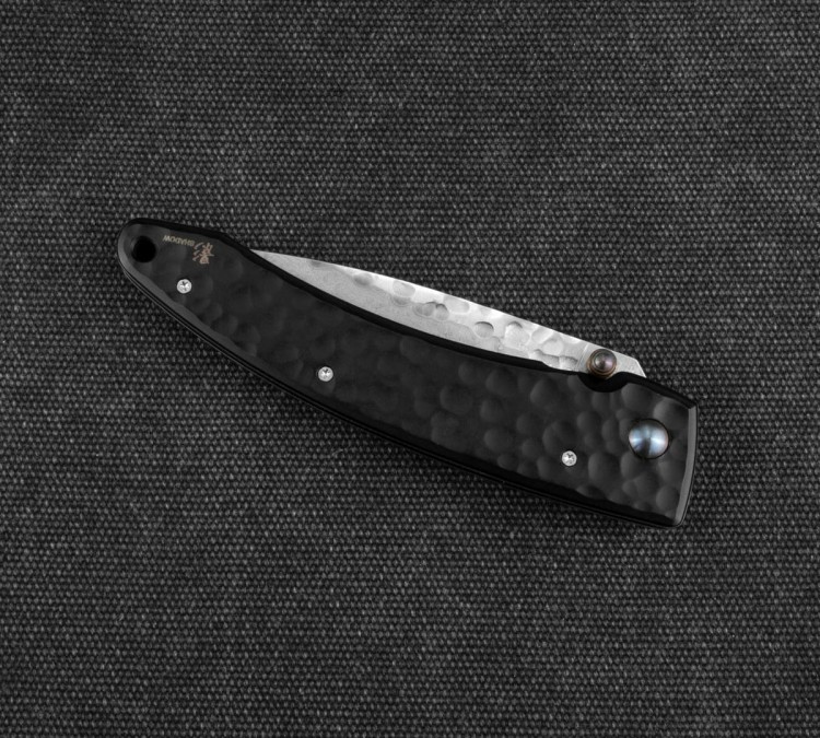 Mcusta Zanmai Forge Black Damascus Japoński Ostry Nóż Składany 8,5cm