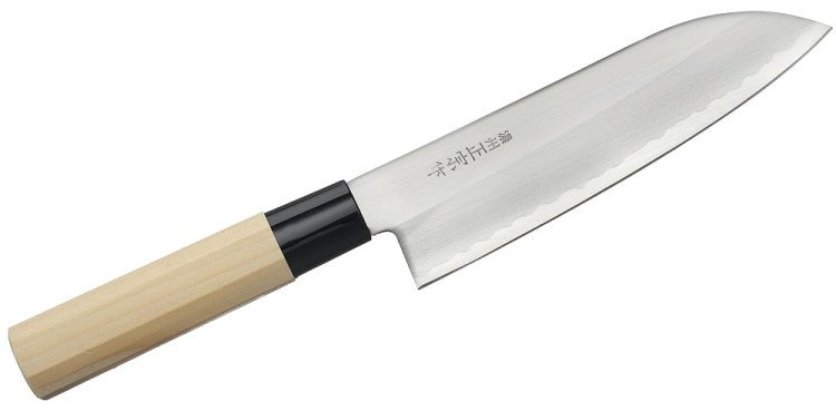 Satake Yoshimitsu Japoński Zestaw 2 Noży Santoku 17cm i Yanagi-Sashimi 21cm w Drewnianym Etui