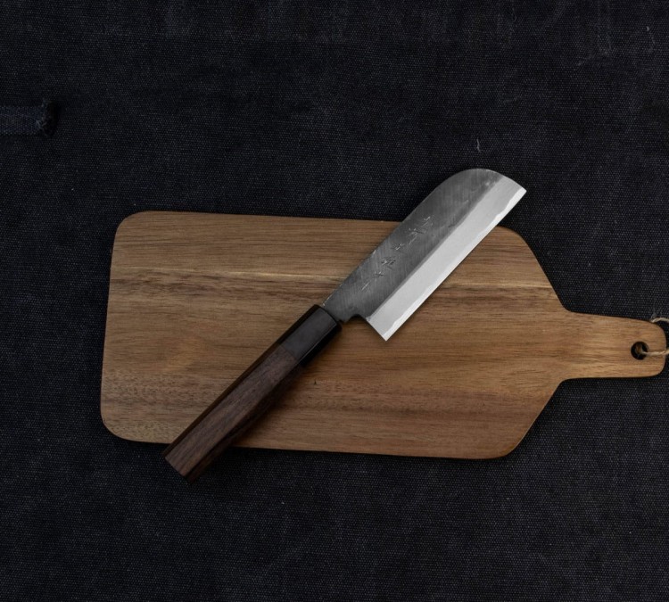 Hideo Kitaoka Shirogami Black Oktagon Japoński Nóż Kamagata Usuba 12cm