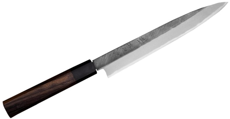 Hideo Kitaoka Shirogami Black Oktagon Japoński Nóż Yanagi Sashimi Do Sushi 21cm