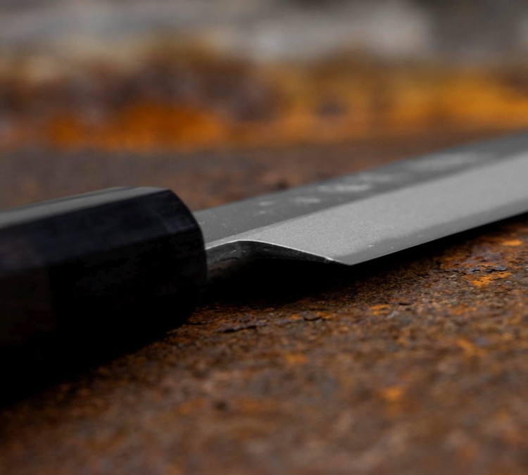 Hideo Kitaoka Shirogami Black Oktagon Japoński Nóż Yanagi Sashimi Do Sushi 21cm