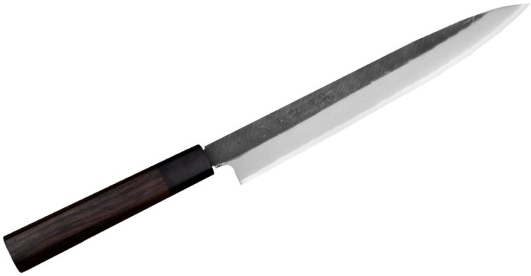Hideo Kitaoka Shirogami Black Oktagon Japoński Nóż Yanagi Sashimi Do Sushi 24cm