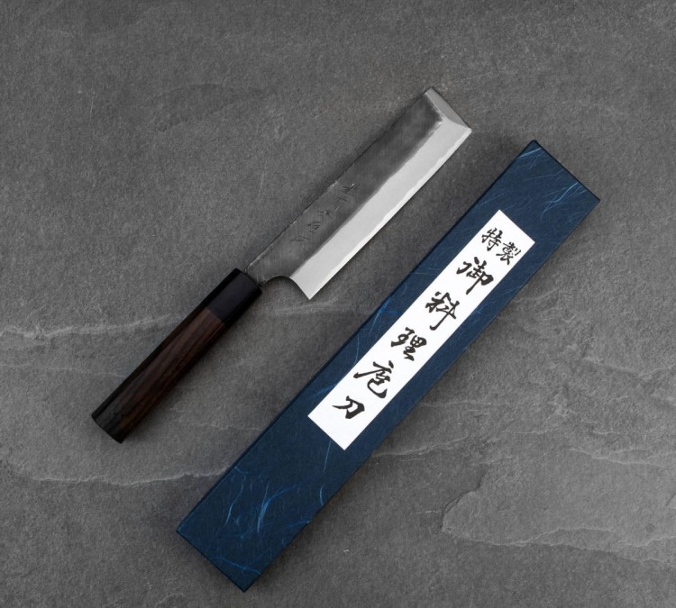 Hideo Kitaoka Shirogami Black Oktagon Nóż Usuba 16,5cm