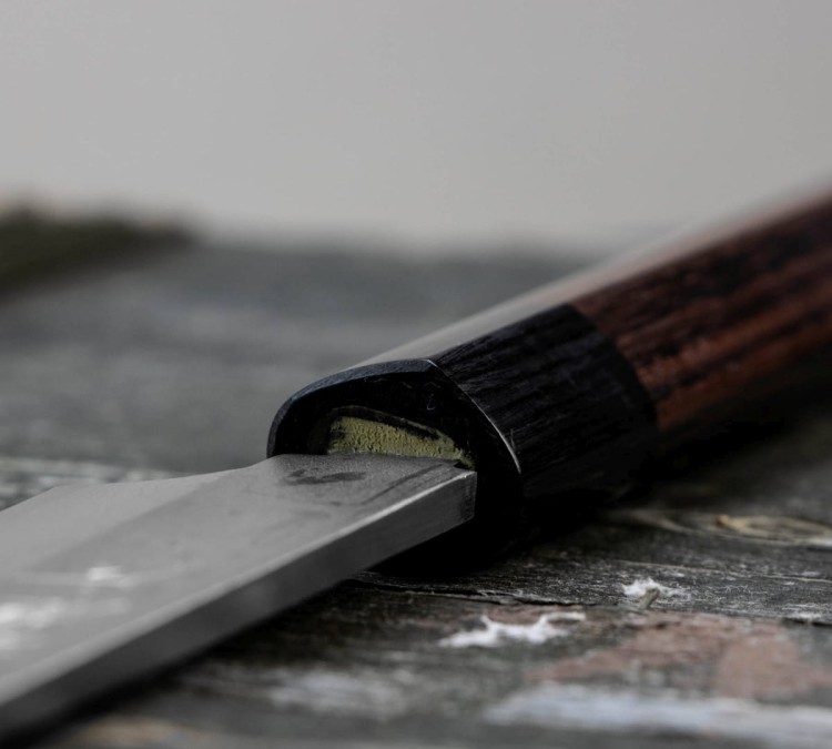 Hideo Kitaoka Shirogami Satin Damascus Japoński Nóż Yanagi Sashimi Do Sushi 21cm