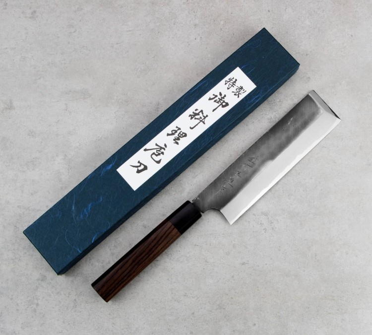 Hideo Kitaoka Shirogami Black Oktagon Nóż Usuba 18cm