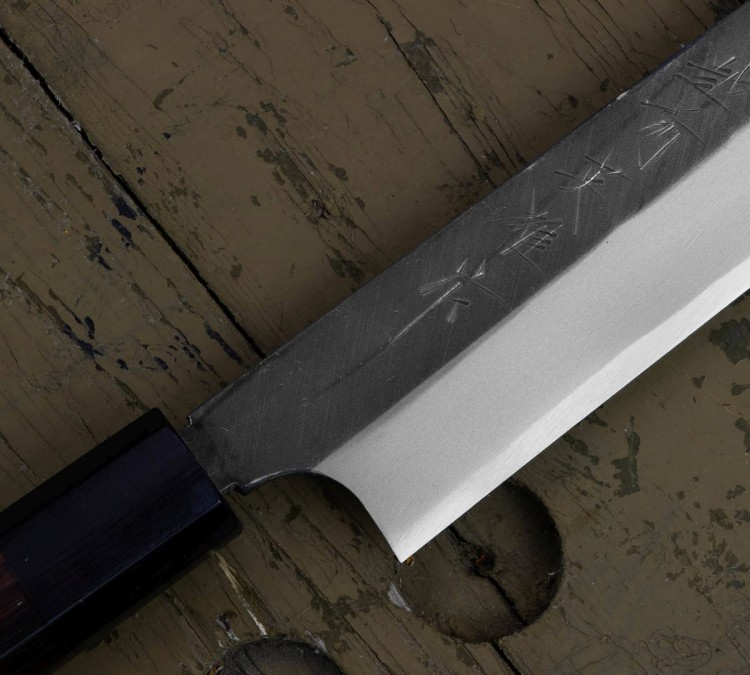 Hideo Kitaoka Shirogami Black Oktagon Japoński Nóż Yanagi Sashimi Do Sushi 27cm