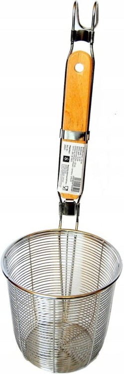 Czerpak Cedzak Sito Do Odcedzania Makaronu Woka Szeroki 12cm Głęboki 11cm HS