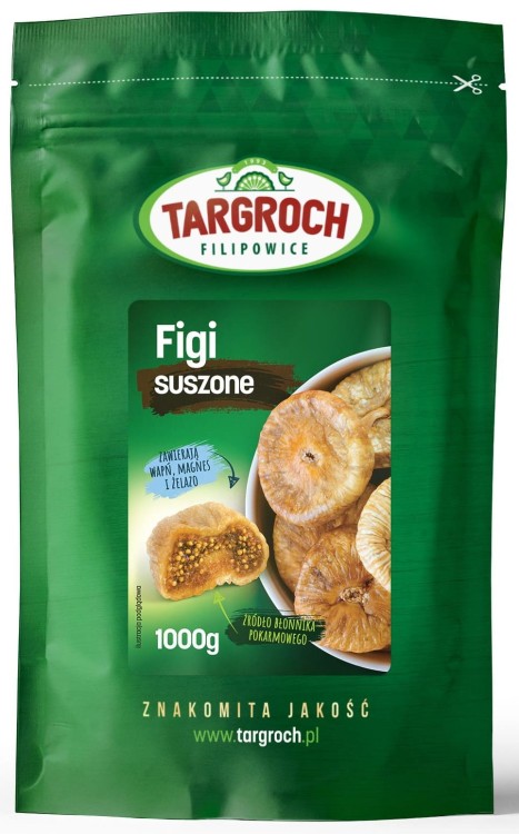 Figi Naturalne Słodkie Suszone Całe Figa Suszona Zdrowe 1000g TARGROCH