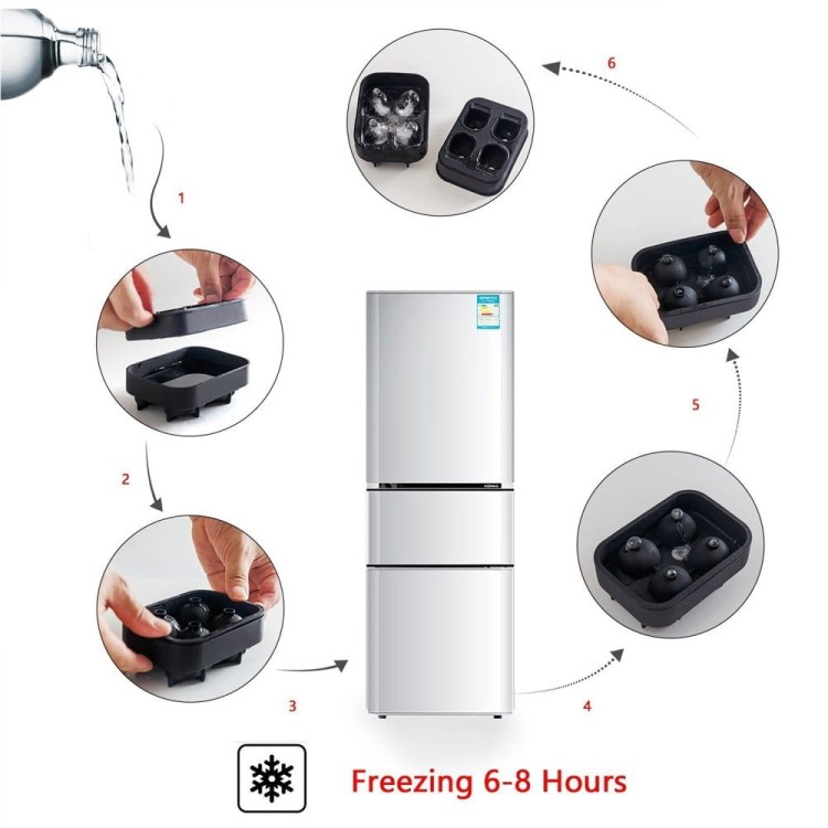 Silikonowa Foremka Forma Na 4 Duże Lodowe Czaszki Gadżet Do Drinków Na Lód GADGET MASTER