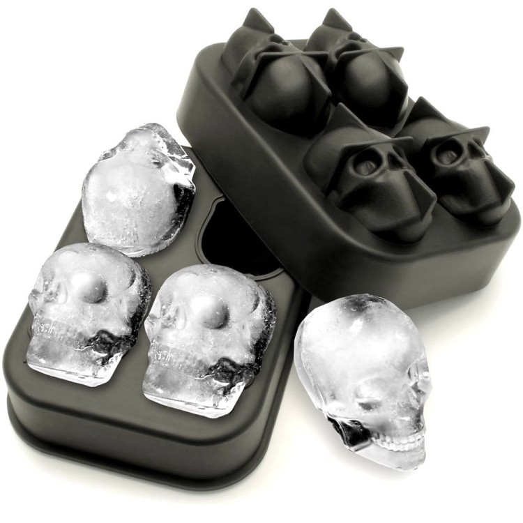 Silikonowa Foremka Forma Na 4 Duże Lodowe Czaszki Gadżet Do Drinków Na Lód GADGET MASTER
