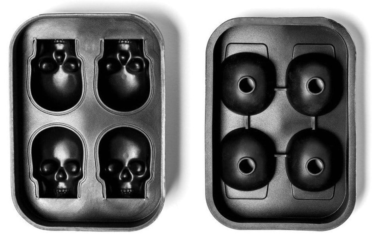 Silikonowa Foremka Forma Na 4 Duże Lodowe Czaszki Gadżet Do Drinków Na Lód GADGET MASTER