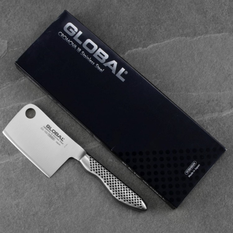Global Japoński Mini Nóż Tasak Do Sera i Siekania Ziół 56-58 HRC 8cm GS-102