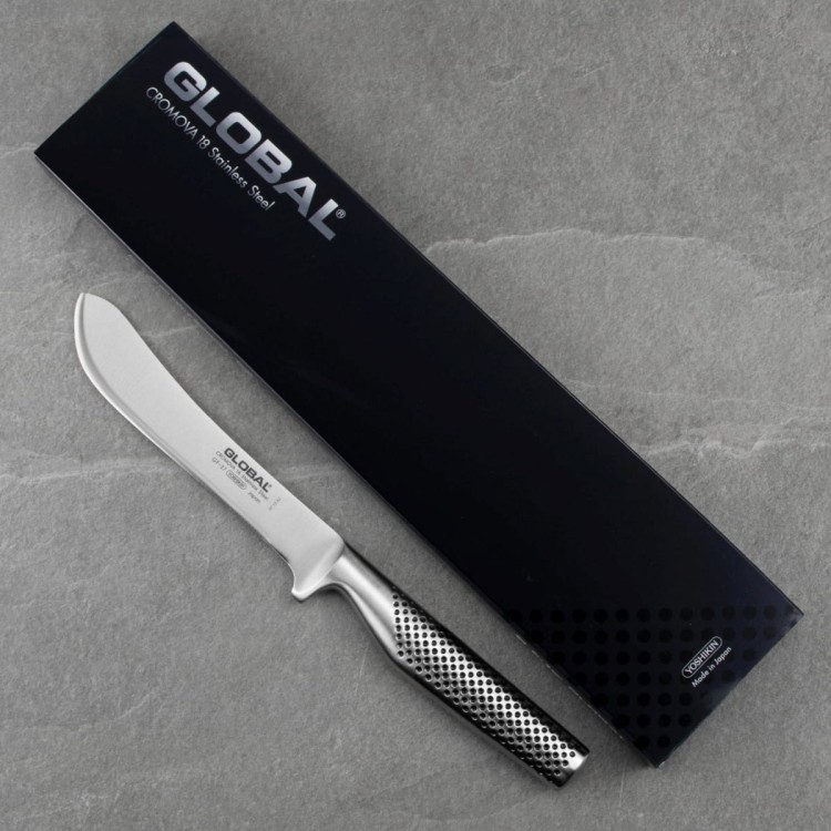 Global Japoński Ostry Nóż w Stylu Europejskim Rzeźniczy Do Mięsa 16cm GF-27