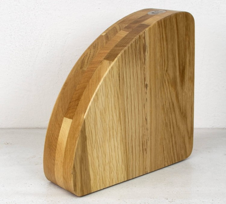 BISBELL Drewniany Blok Magnetyczny Dąb Dębowy Na Noże 25cm x 25cm BMMBO250