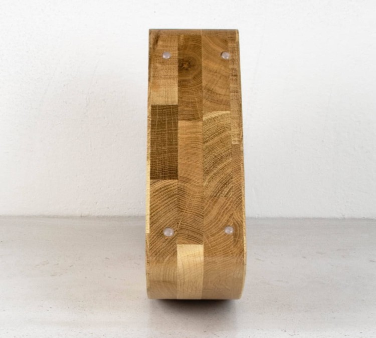 BISBELL Drewniany Blok Magnetyczny Dąb Dębowy Na Noże 25cm x 25cm BMMBO250